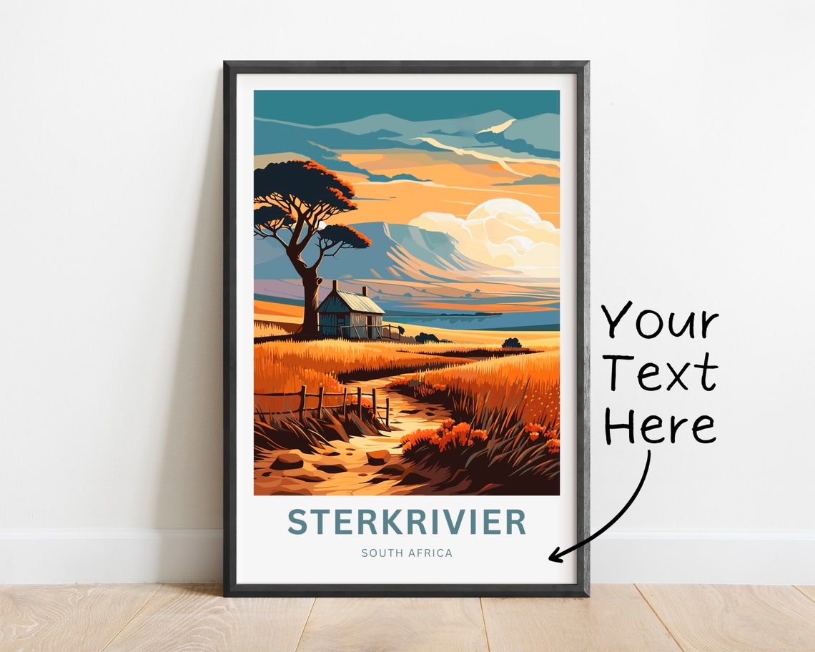 Personalized Sterkrivier South Africa Sunset Homestead Travel Poster