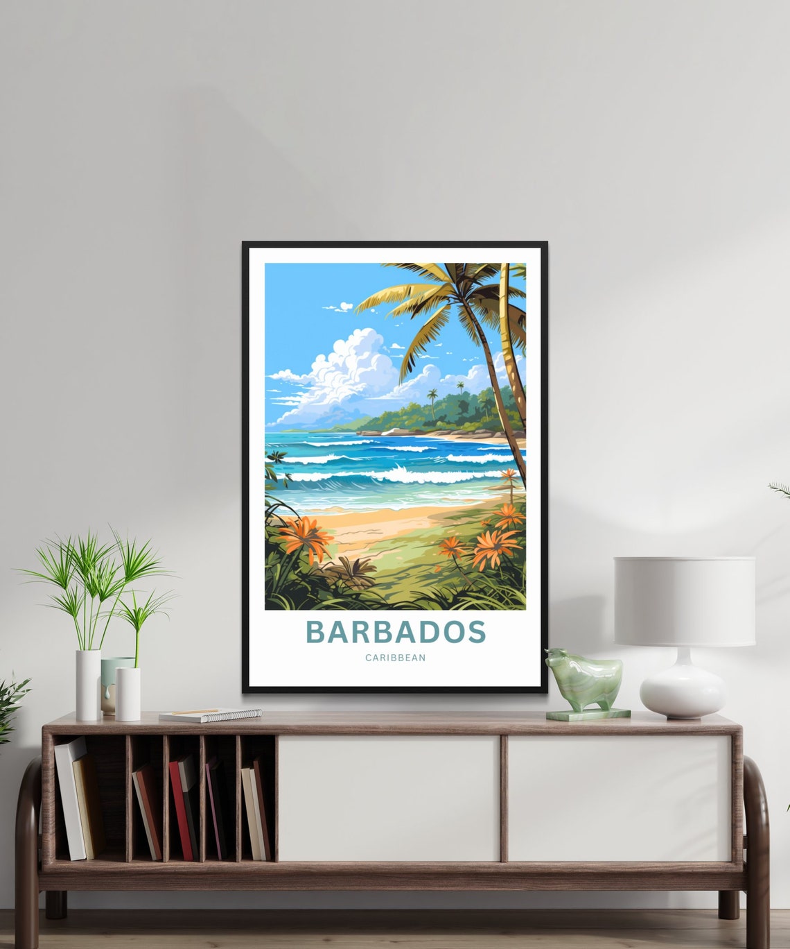 Barbados Travel Print Barbados Poster Caribbean Wall Art Framed Present Gift Caribbean Present - Image 2