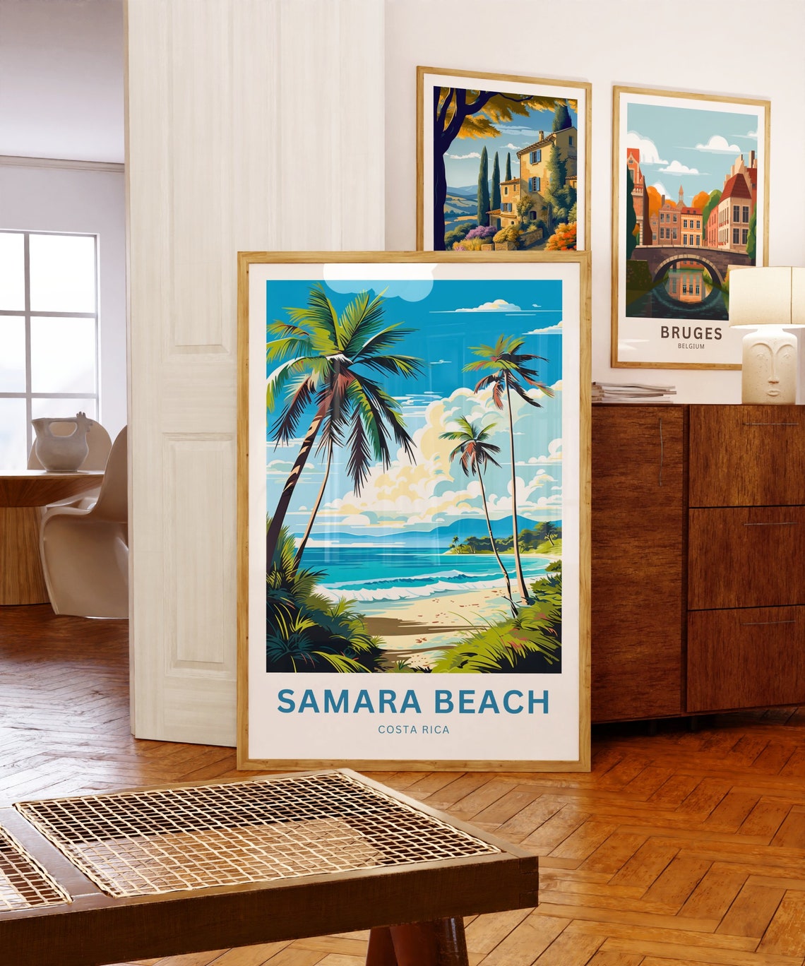 Samara Beach Costa Rica Palm Trees Tropical Shoreline Poster - Image 5