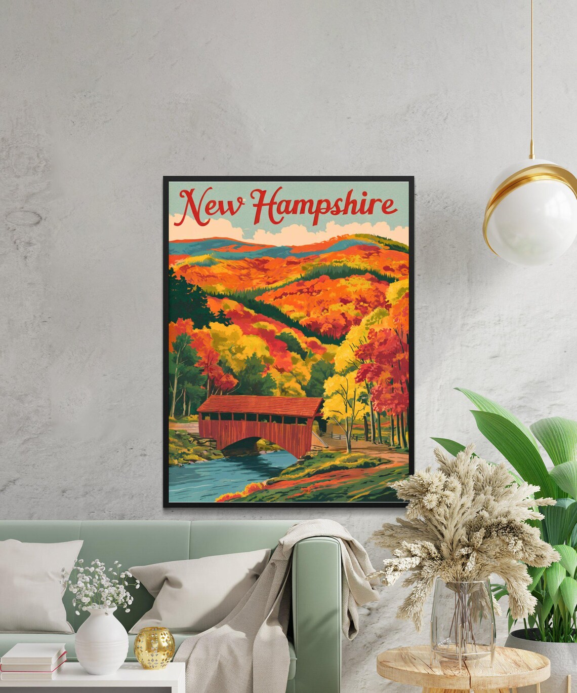New Hampshire Vintage Travel Poster, United States - Image 2