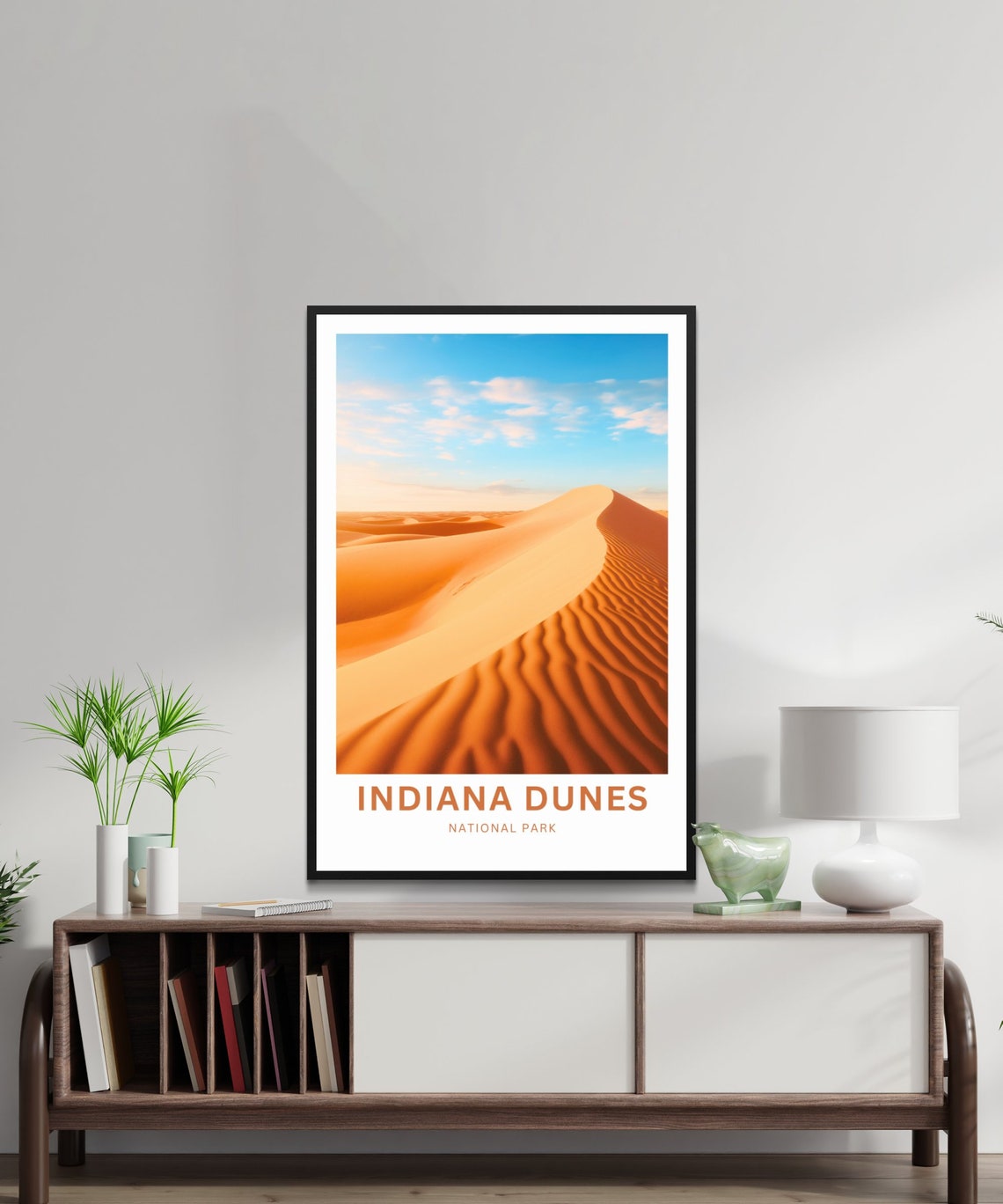 Personalized Indiana Dunes National Park Custom Text Sand Dune Poster - Image 3
