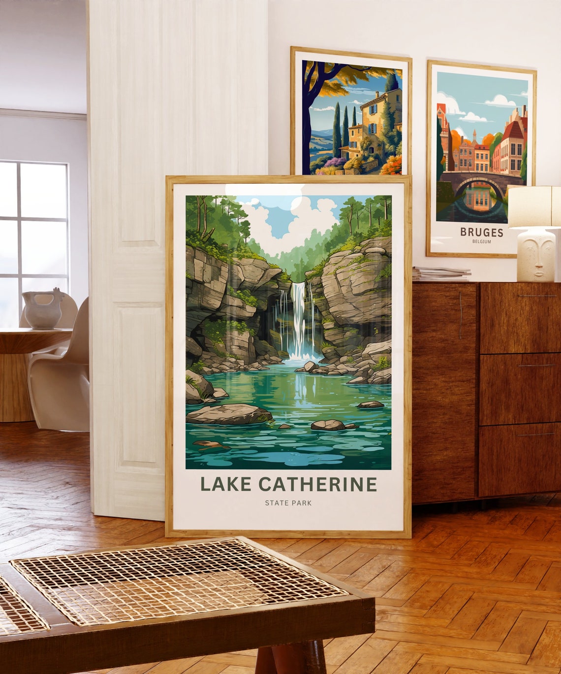 Lake Catherine State Park Waterfall Personalized Travel Poster Nature - Image 5