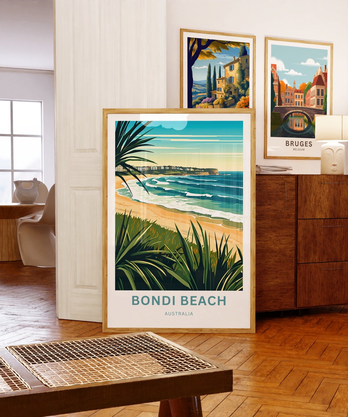 Bondi Beach Australia Surf Coast Morning Wave Custom Travel Poster - Image 5
