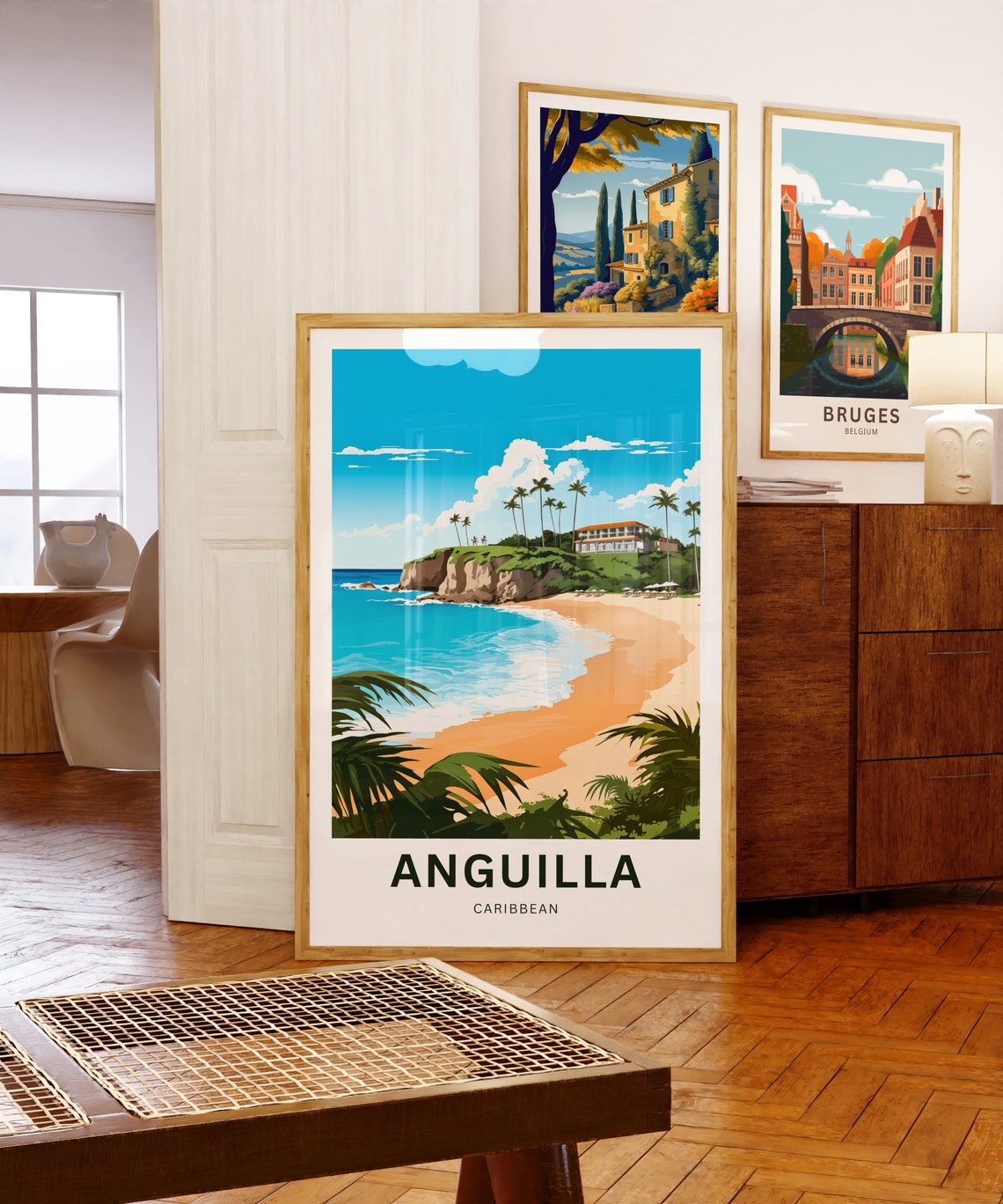 Anguilla Travel Print Anguilla Poster Caribbean Wall Art Framed Present Gift Caribbean Present - Image 5