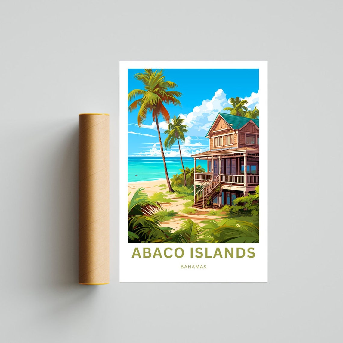 Abaco Islands Travel Print Abaco Islands Poster Bahamas Wall Art Framed Present Gift Bahamas Present - Image 4