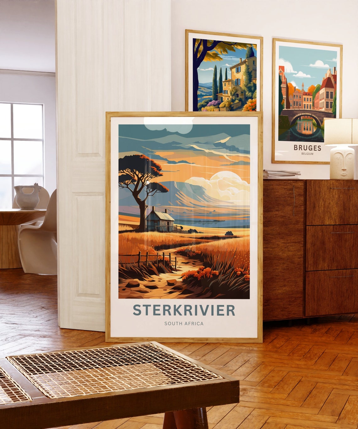 Personalized Sterkrivier South Africa Sunset Homestead Travel Poster - Image 5