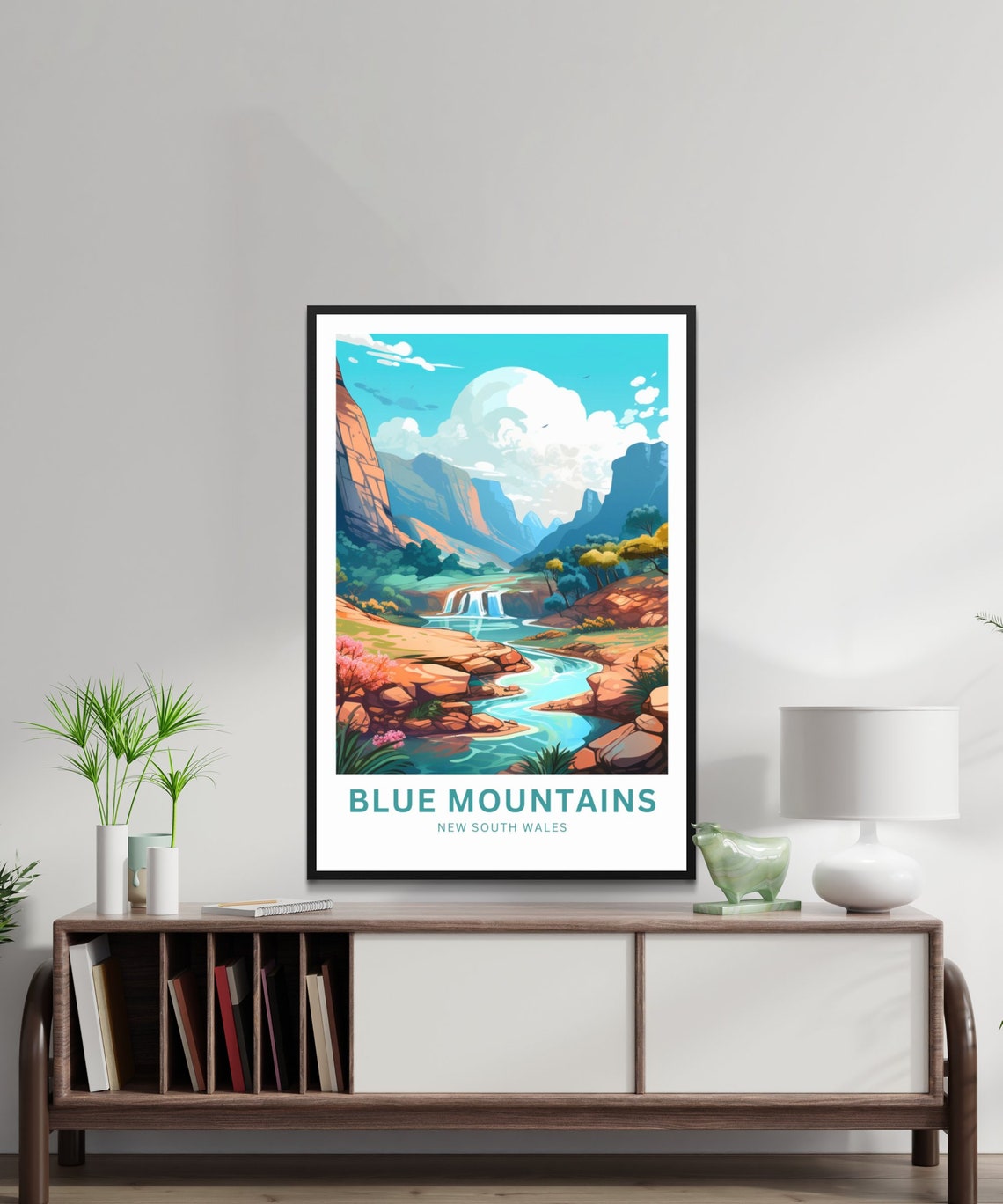 Blue Mountains New South Wales Waterfall Canyon River Poster - Image 2