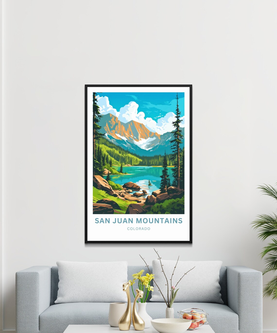 San Juan Mountains Colorado Turquoise Alpine Lake Travel Poster - Image 4
