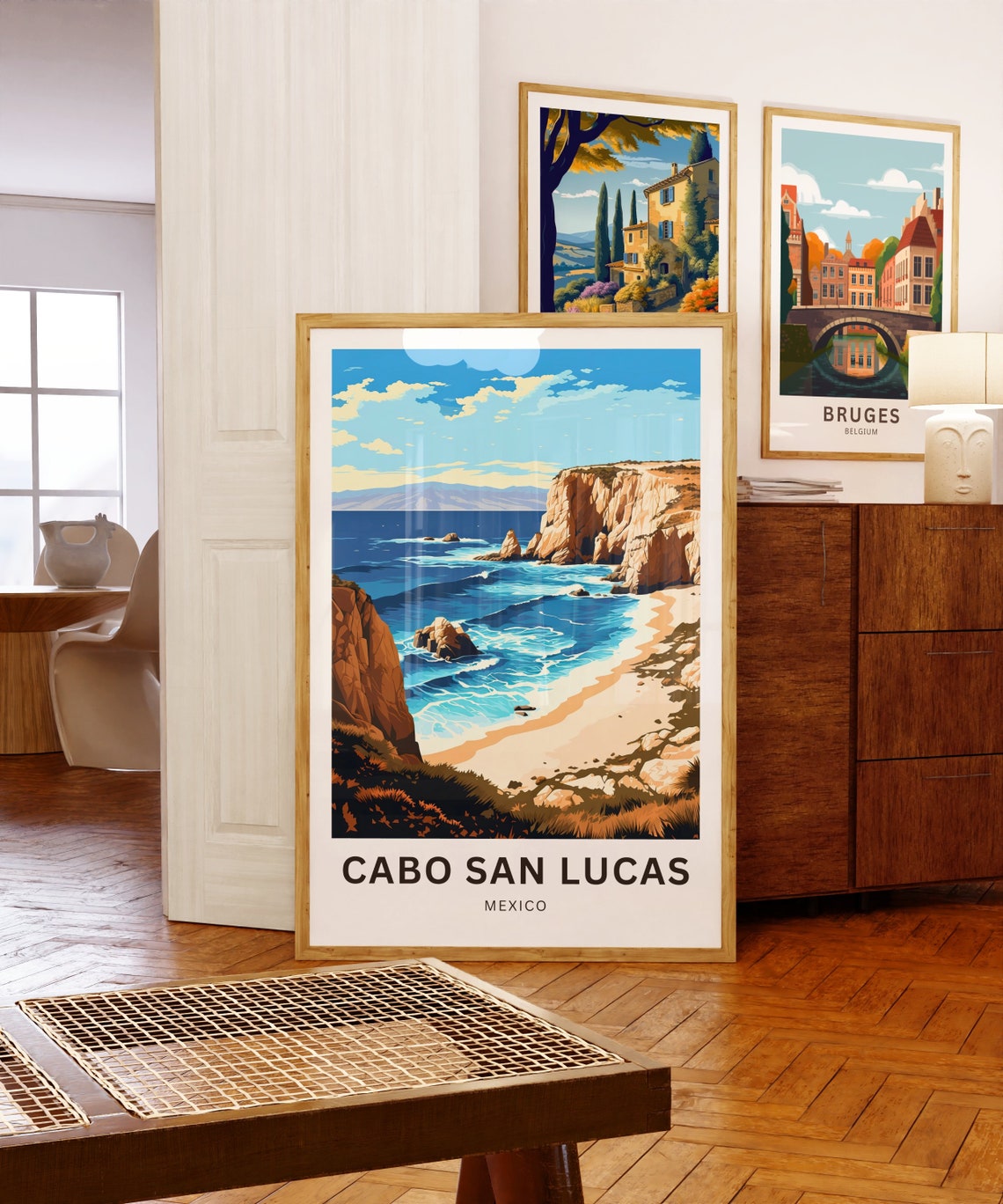 Cabo San Lucas Mexico Beach Cliffs Turquoise Sea Waves Poster - Image 5