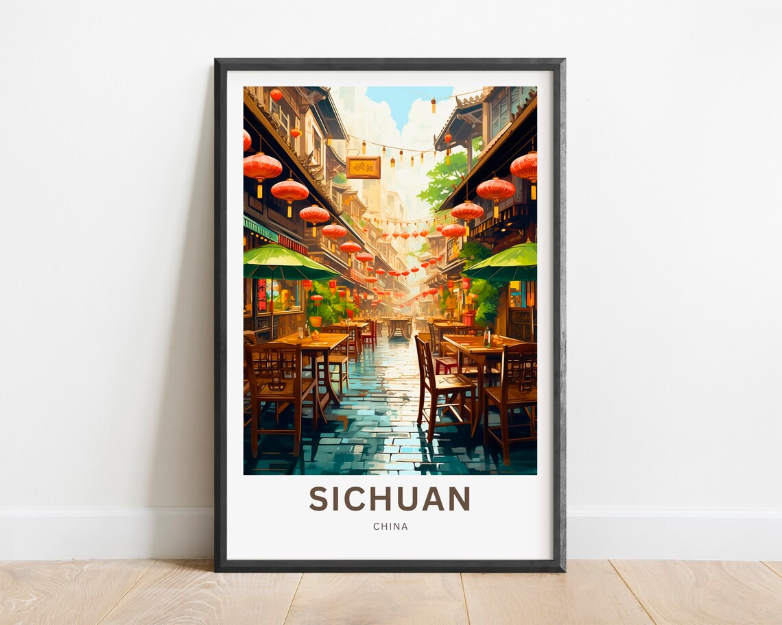 Sichuan Travel Poster, China Valley Gift