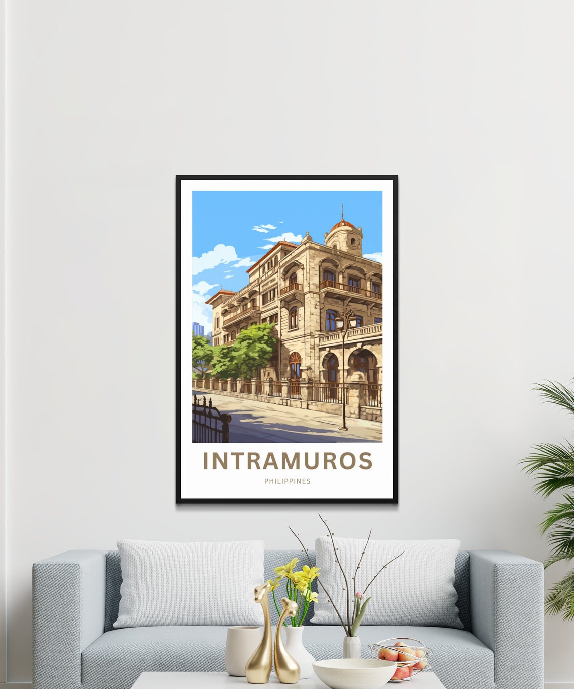 Intramuros Philippines Colonial Stone Heritage Building Travel Poster - Image 3