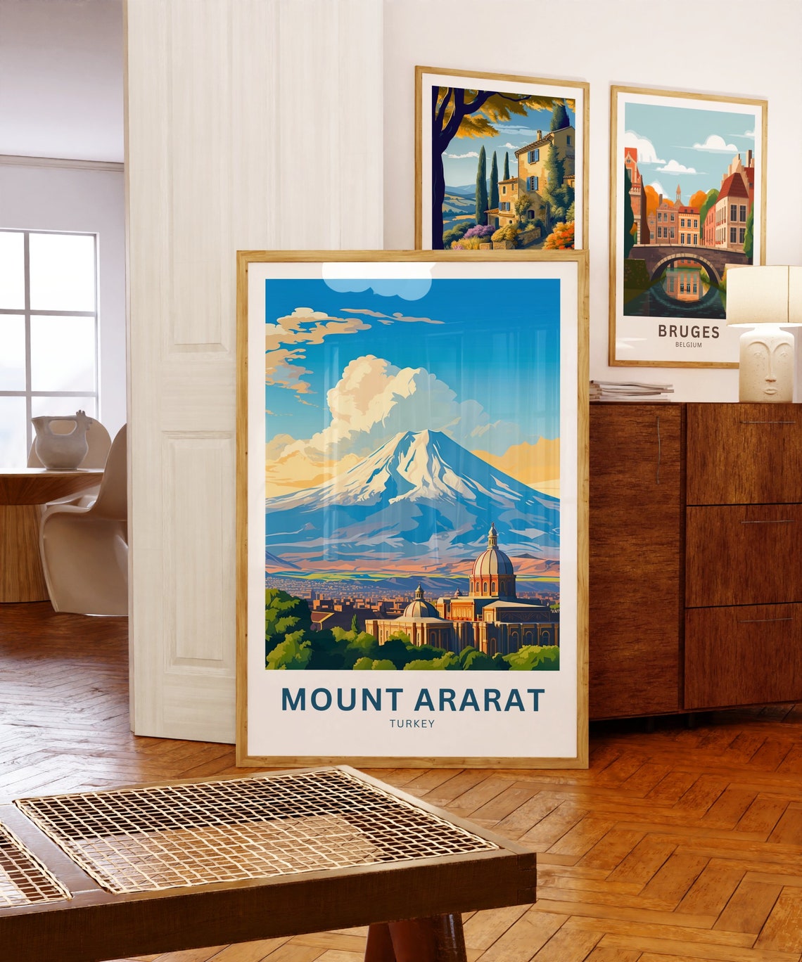 Personalized Mount Ararat Turkey Volcano View Custom Travel Poster - Image 5