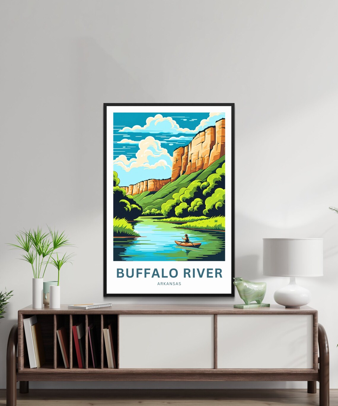 Buffalo River Travel Poster, Arkansas Landscape - Image 2