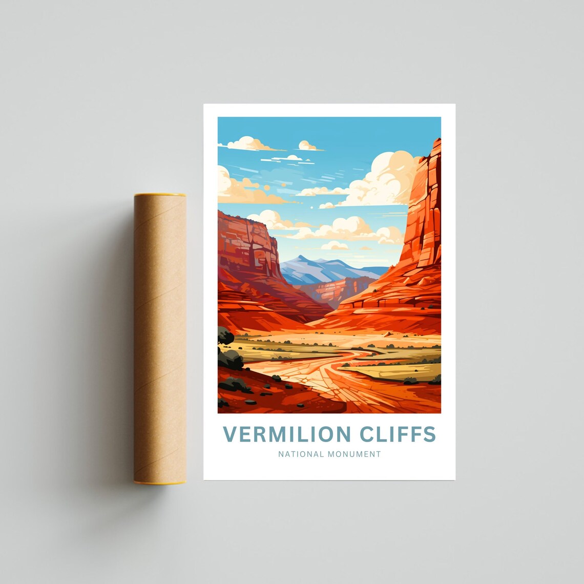 Vermilion Cliffs National Monument Red Rock Canyon Travel Poster - Image 4