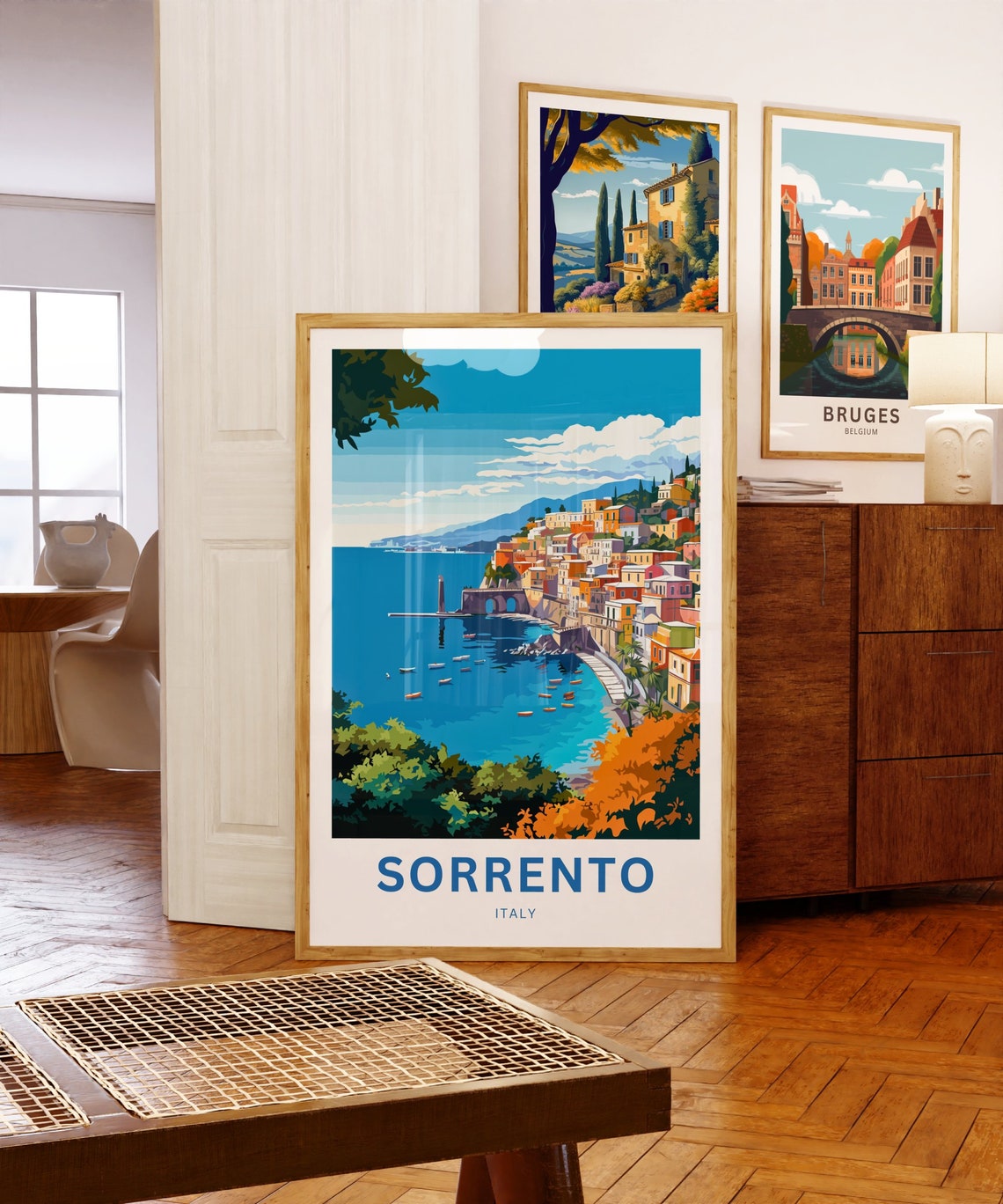 Sorrento Italy Colorful Cliffside Coastal Town Harbor Poster - Image 5