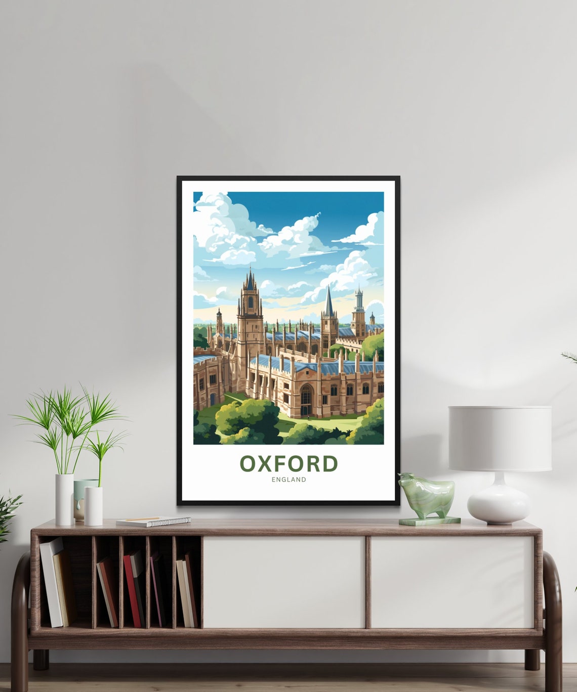 Oxford England Historic College Buildings Spires Travel Poster - Image 2