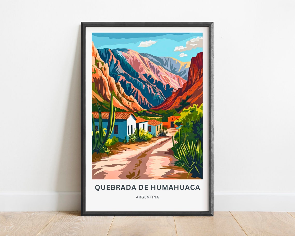 Quebrada De Humahuaca Travel Print Quebrada De Humahuaca Poster Argentina Wall Art Framed Present Gift Argentina Present