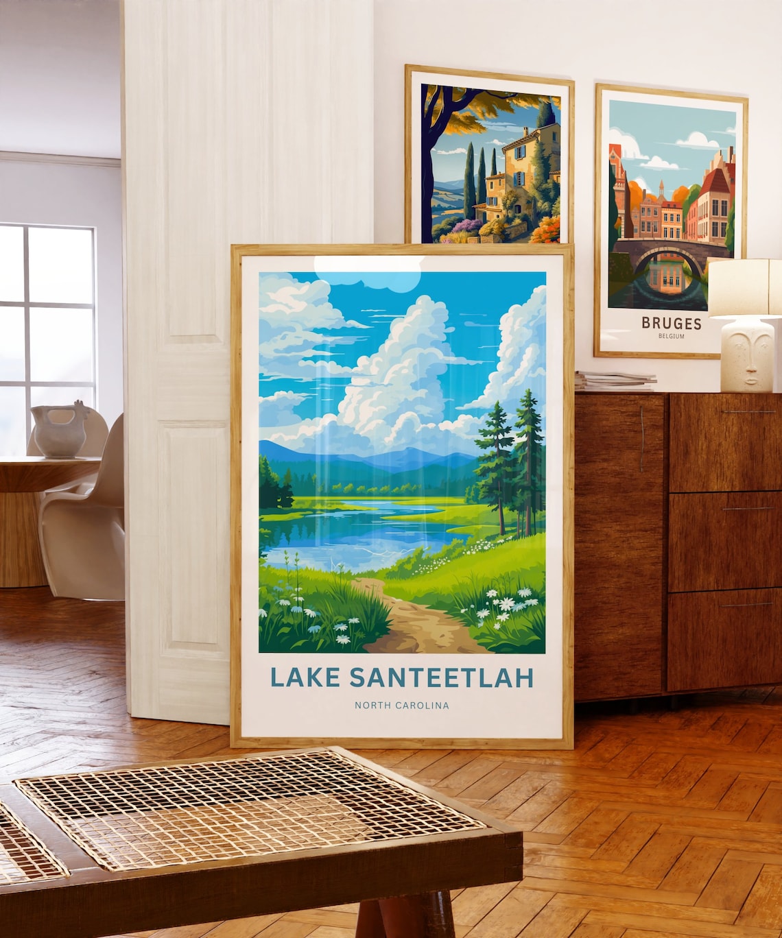 Lake Santeetlah North Carolina Trail Wildflowers Shore Travel Poster - Image 3