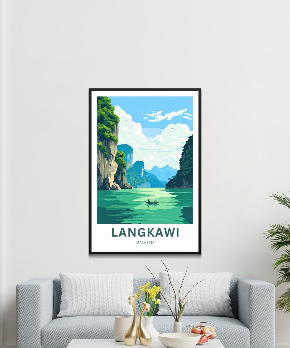 Personalized Langkawi Travel Poster, Malaysia Wall Art - Image 3