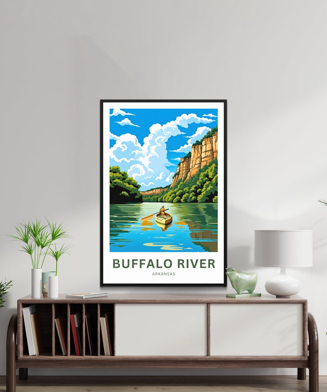 Personalized Buffalo River Travel Print Buffalo River Poster Arkansas Wall Art Framed Present Gift Arkansas Present - Image 2