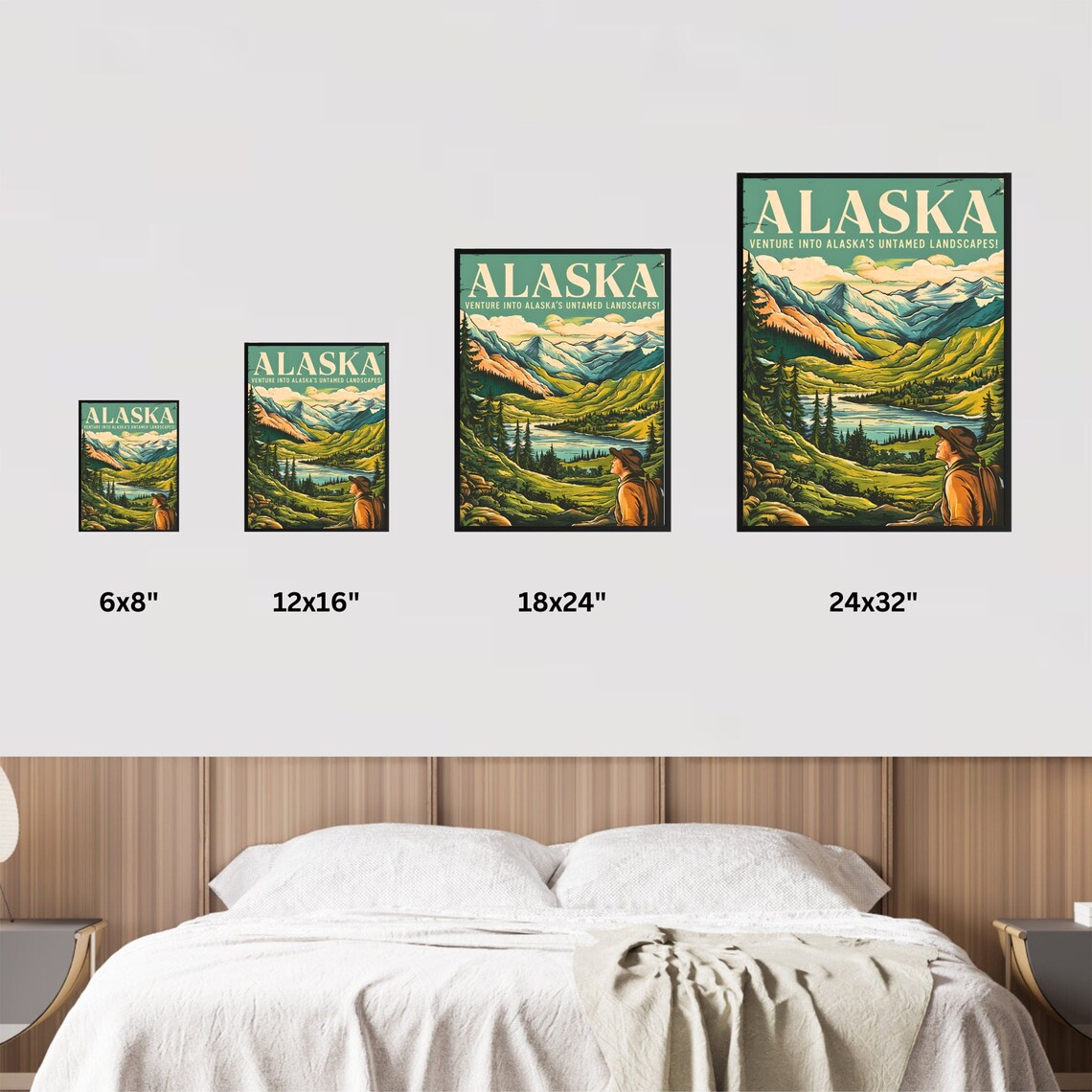 Alaska Vintage Travel Poster, United States Art Print - Image 3