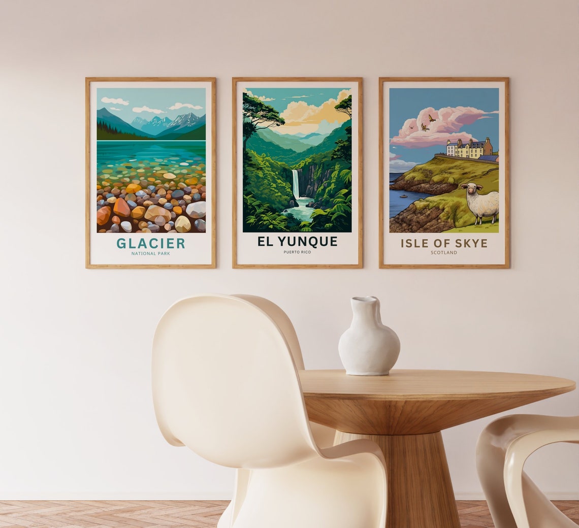 El Yunque Puerto Rico Customizable Gorge Falls Travel Poster Artwork - Image 3