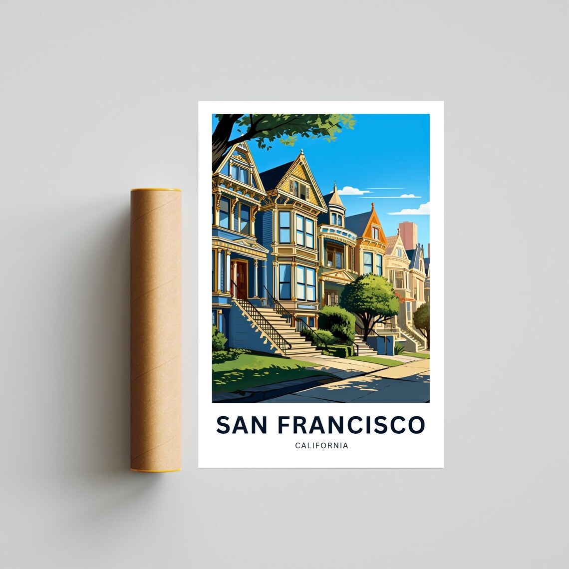Personalized San Francisco Bay View Vintage Custom Travel Poster Art - Image 4