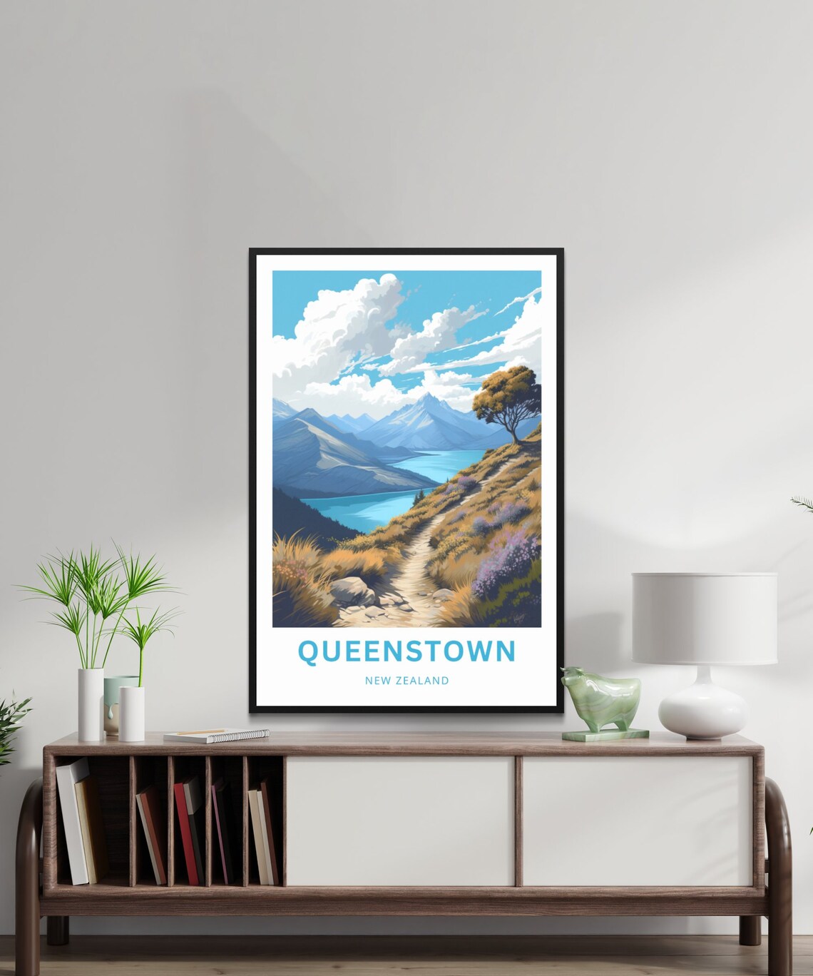 Queenstown New Zealand Travel Poster - Image 2