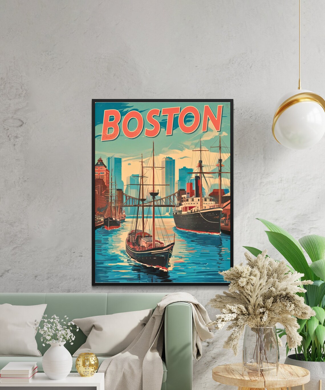Boston Vintage Travel Poster, United States Art Print - Image 2