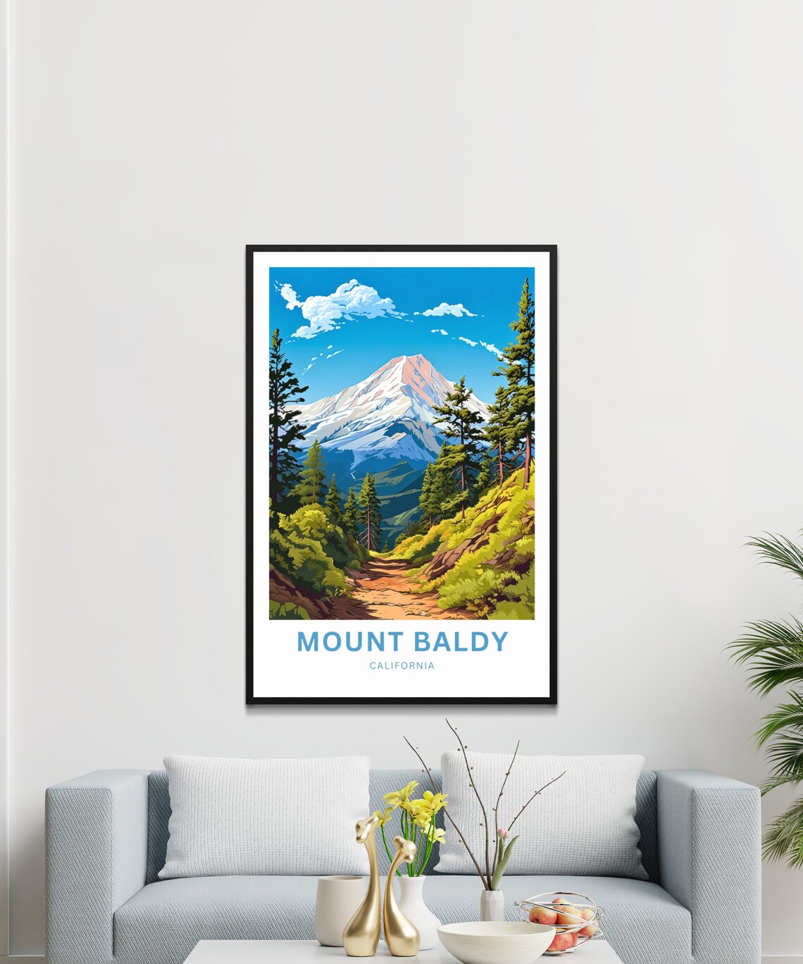 Mount Baldy California Pine Forest Trail to Snowy Peak Poster - Image 3