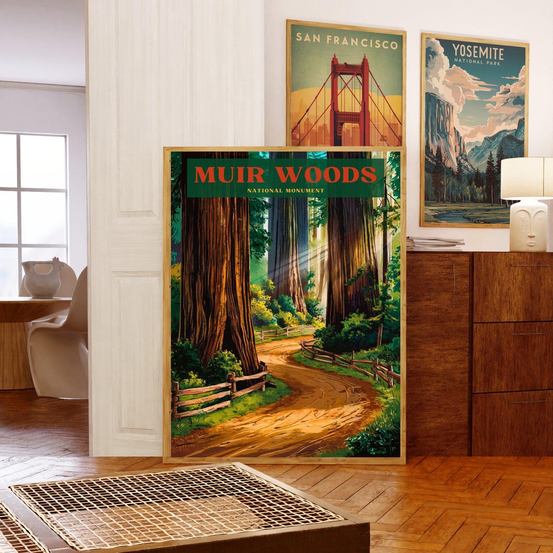 Muir Woods National Monument Giant Redwoods Trail Art Poster - Image 5