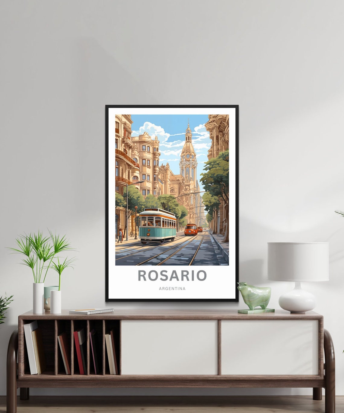 Personalized Rosario Travel Print Rosario Poster Argentina Wall Art Framed Present Gift Argentina Present - Image 2
