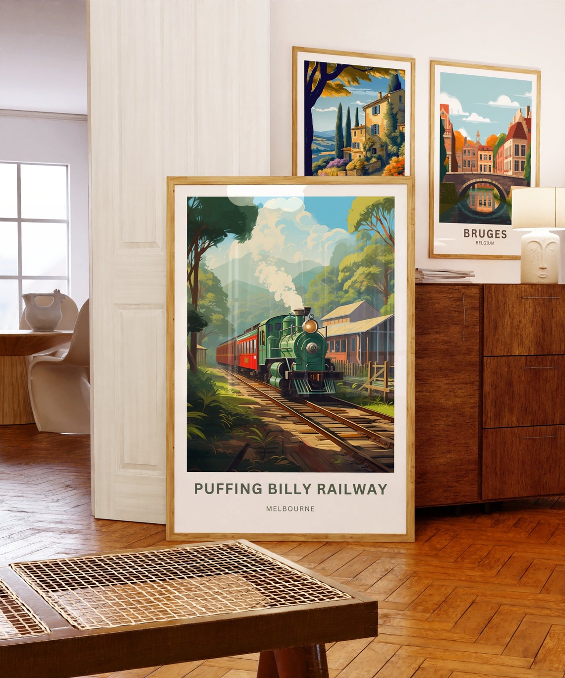 Puffing Billy Railway Melbourne Steam Engine Station Travel Poster - Image 5