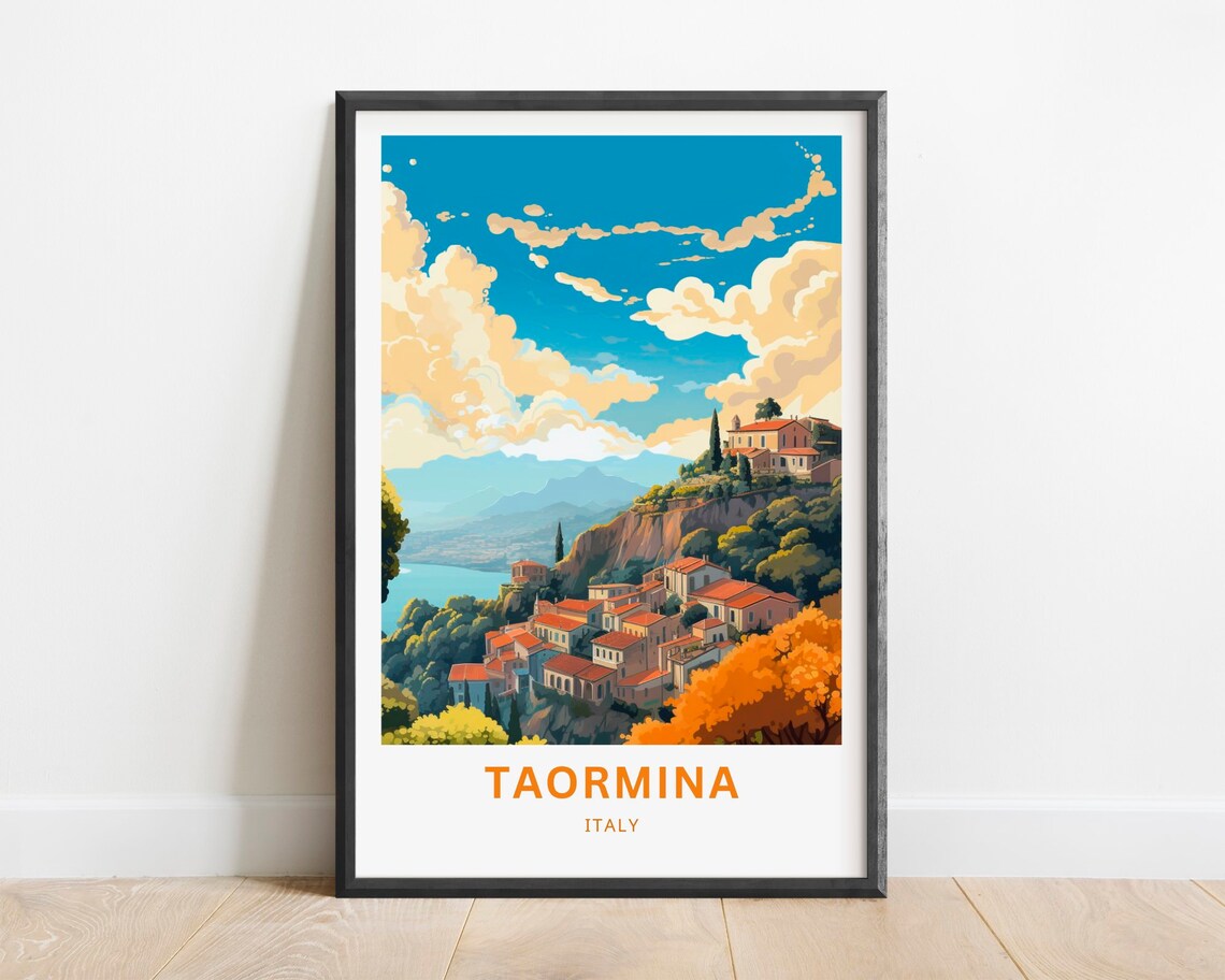 Taormina Italy Gift Travel Poster