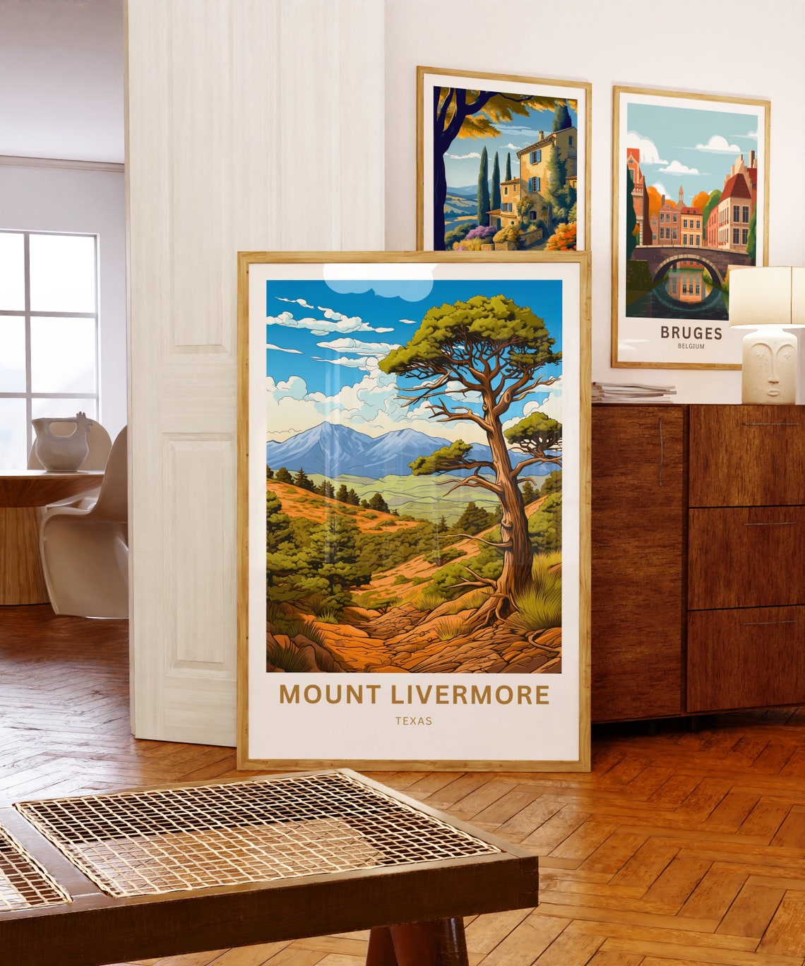 Mount Livermore Texas Rust Canyon Sunset Landscape Travel Poster - Image 5