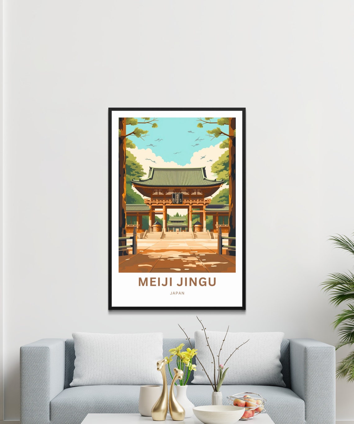 Meiji Jingu Japan Personalized Shinto Temple Gate Travel Poster - Image 3