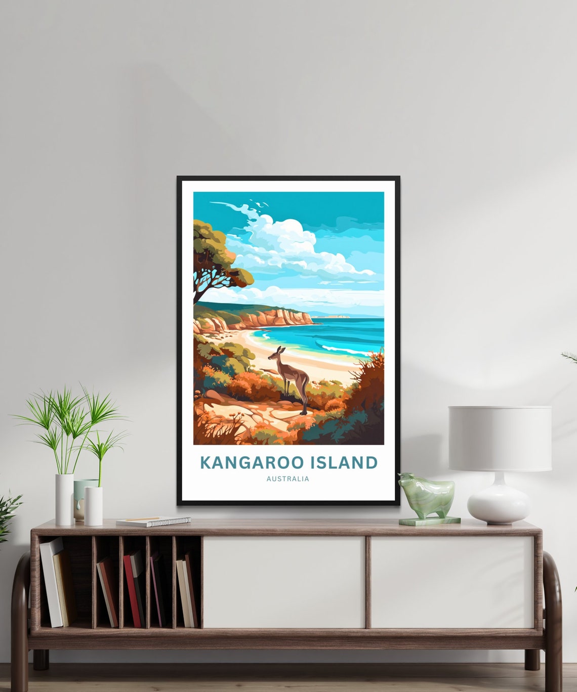 Personalized Kangaroo Island Wildlife Beach Custom Travel Poster - Image 2