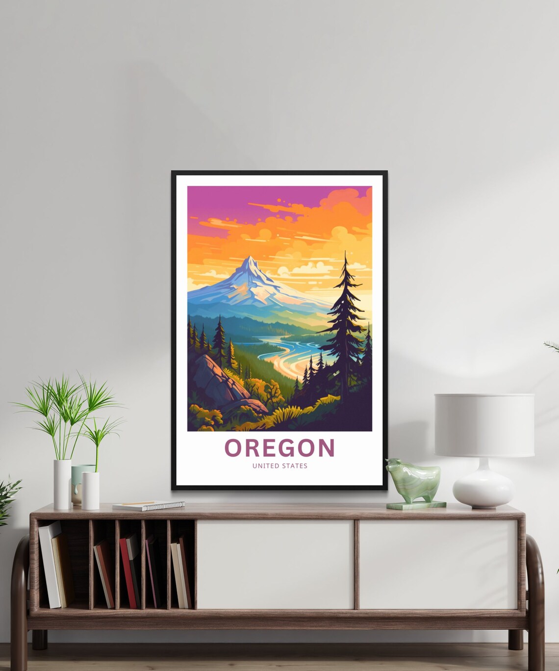 Oregon Travel Poster, United States Wall Art - Image 2