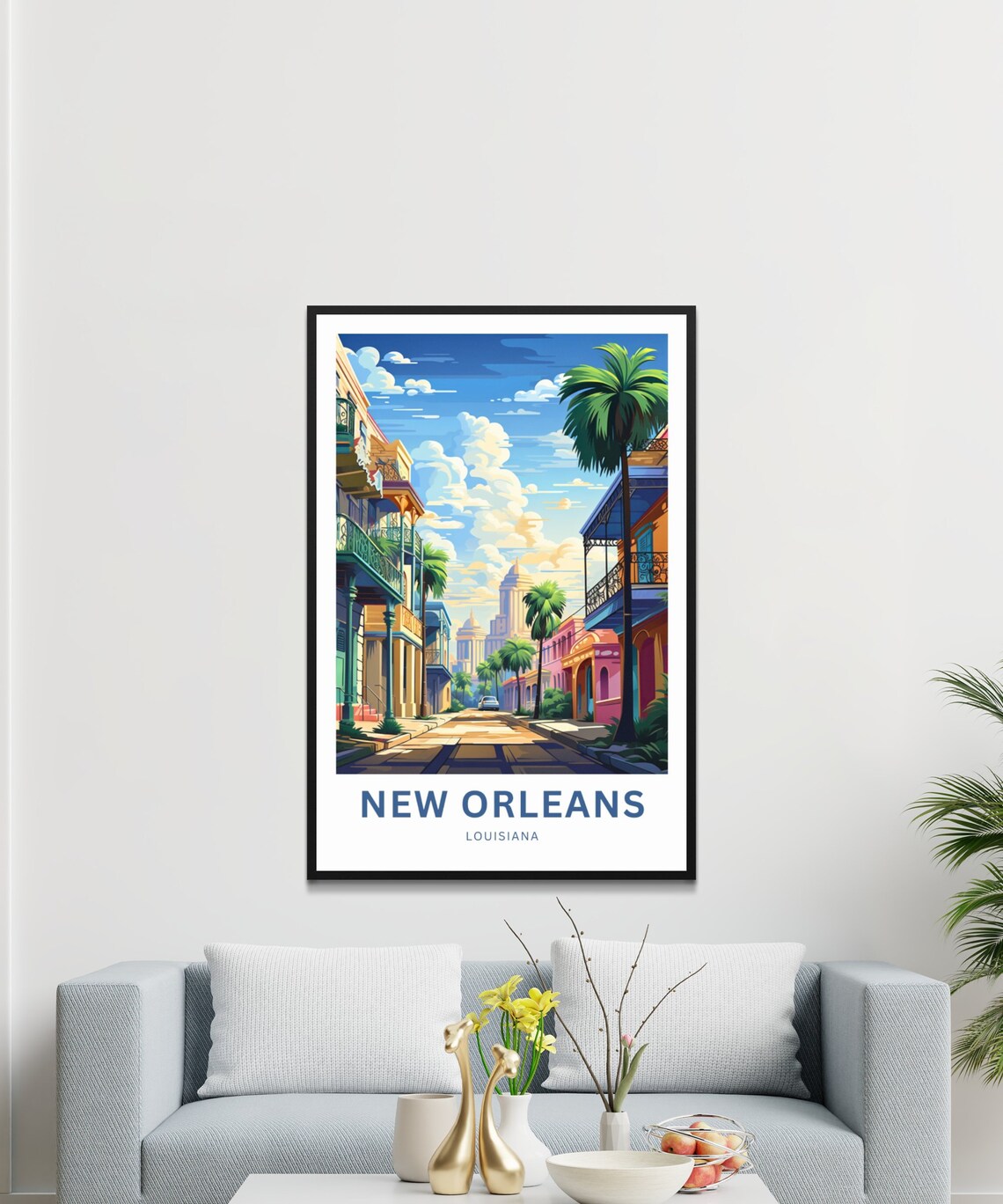 New Orleans Louisiana French Quarter Balconies Travel Poster - Image 3