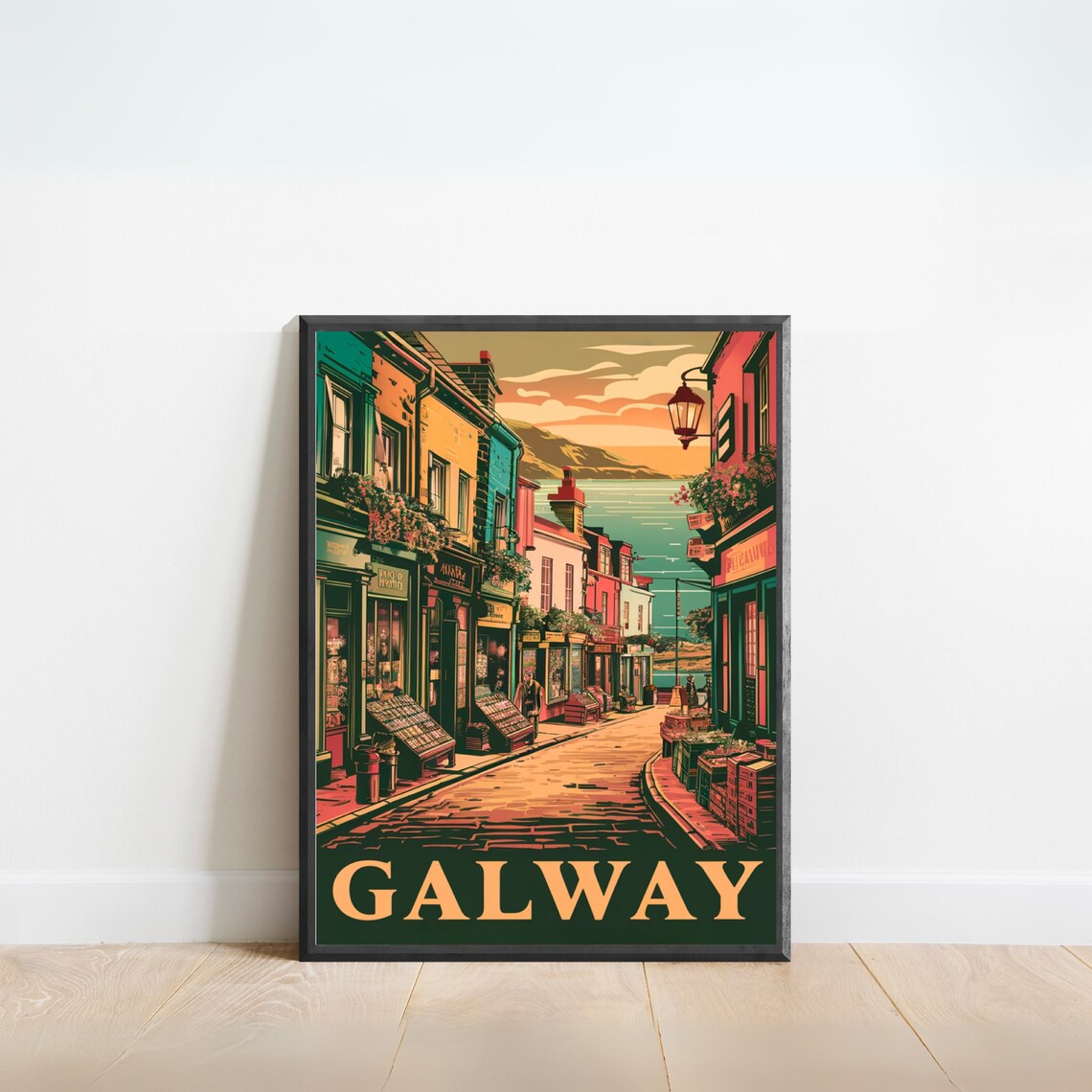 Galway Vintage Travel Poster, Ireland Travel Poster