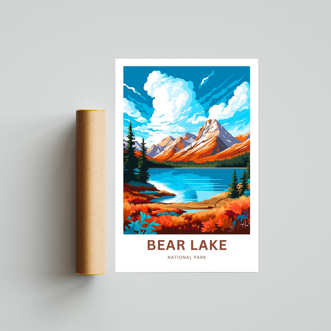 Bear Lake Travel Print Bear Lake Poster Colorado Wall Art Framed Present Gift Colorado Present - Image 4