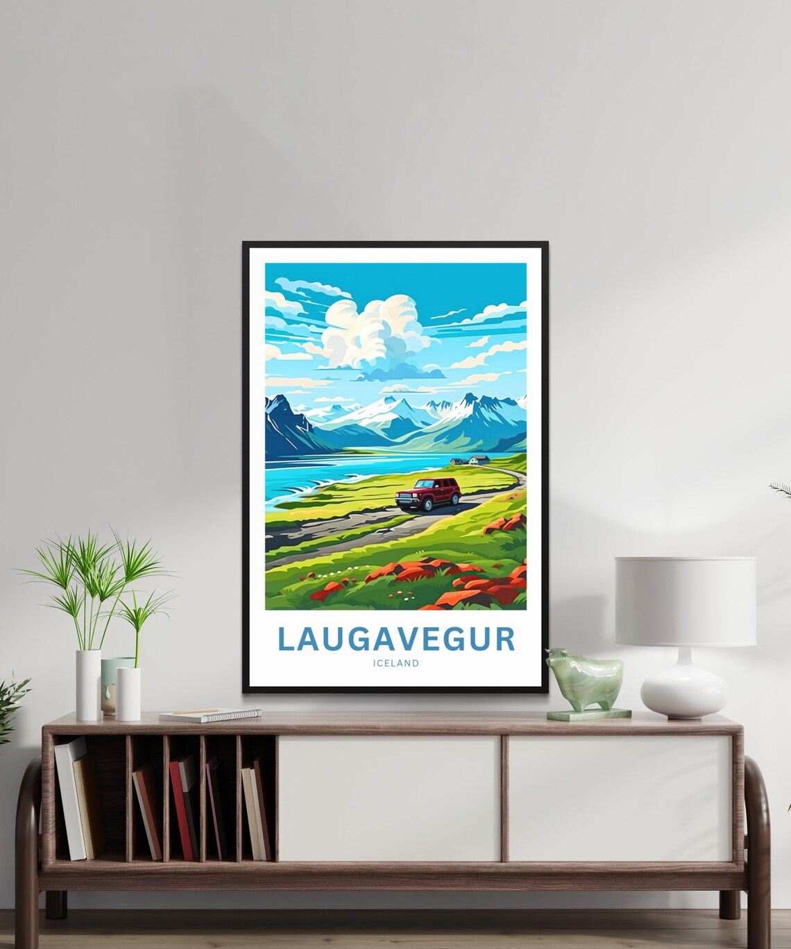 Laugavegur Iceland Scenic Highland Road Adventure Landscape Poster - Image 2