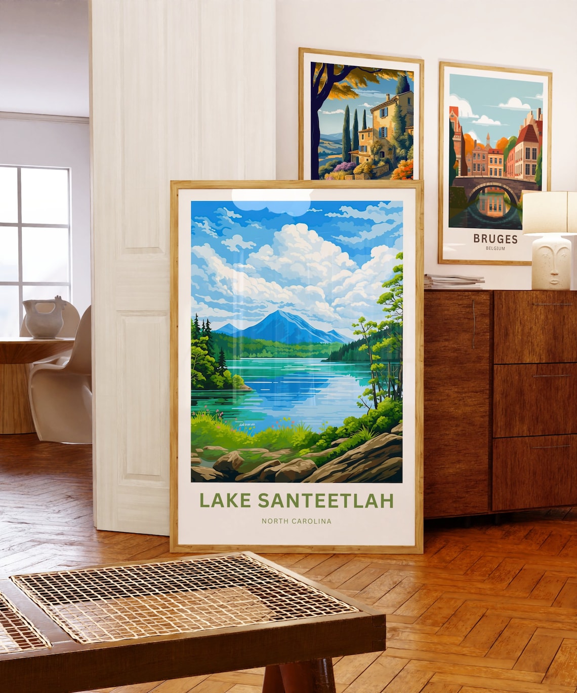 Lake Santeetlah North Carolina Rocky Shore Calm Waters Travel Poster - Image 5