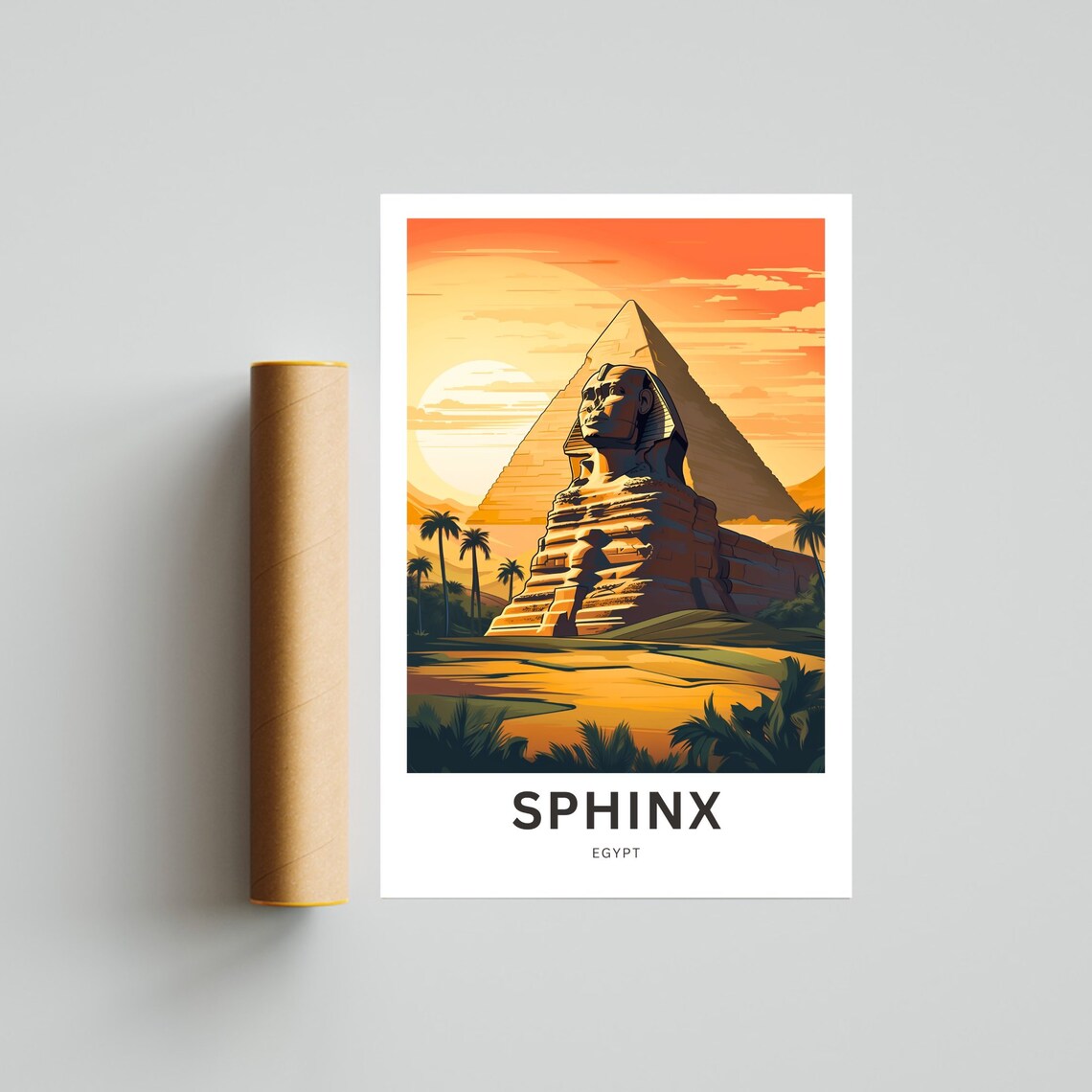 Sphinx Travel Poster, Egypt Wall Art Print - Image 4