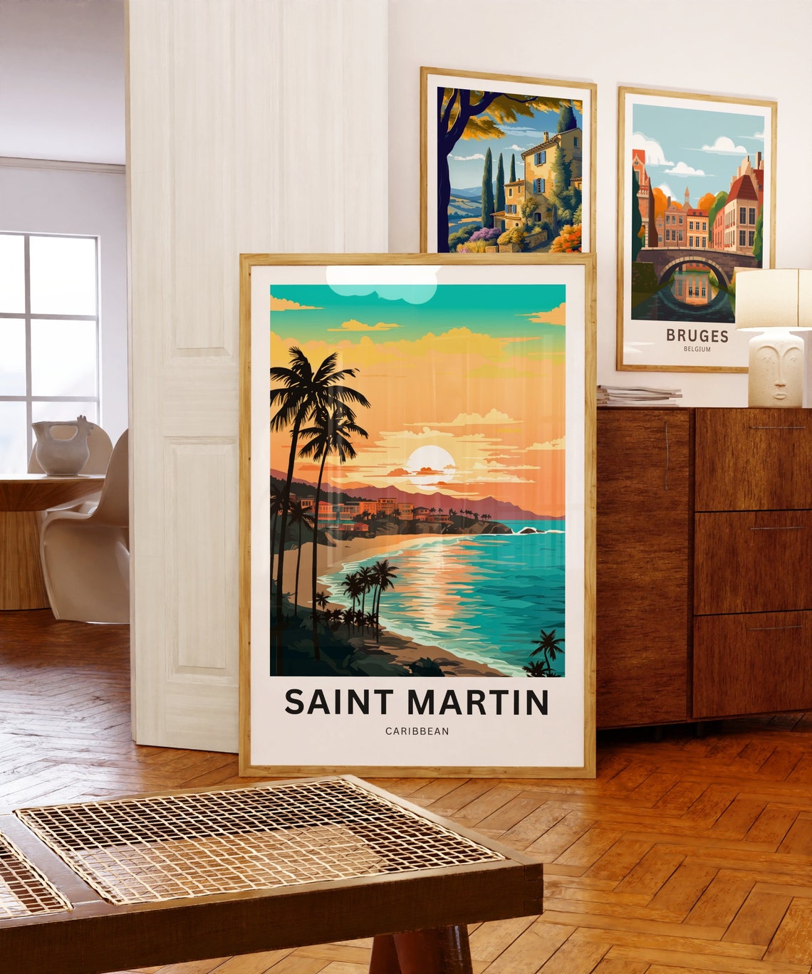 Personalized Saint Martin Travel Print Saint Martin Poster Caribbean Wall Art Framed Present Gift Sint Maarten Present - Image 5
