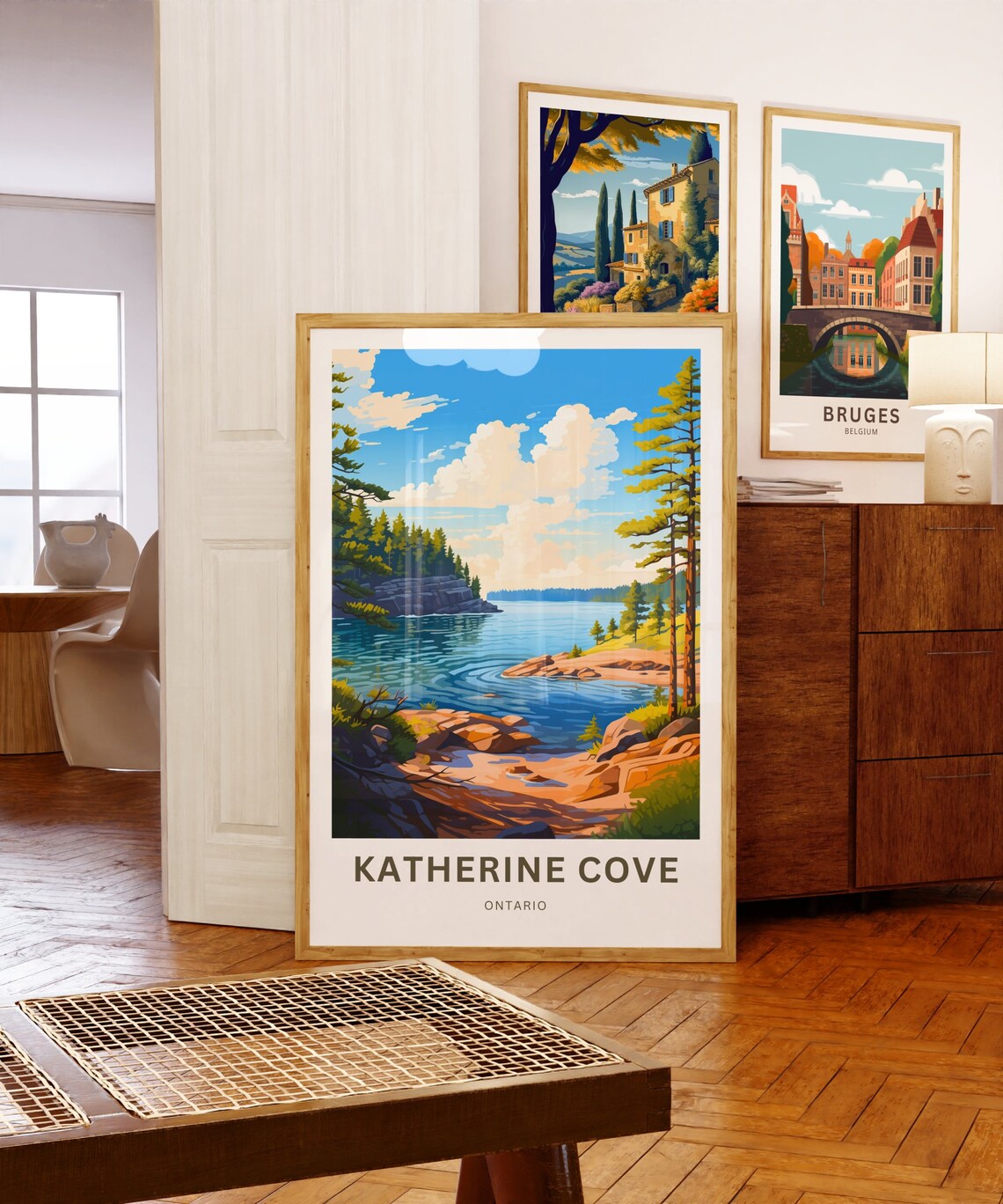 Katherine Cove Ontario Rocky Pine Lake Personalized Travel Poster - Image 5