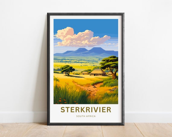 Sterkrivier Print Sterkrivier Poster South Africa Wall Art Framed Present Gift South Africa Present