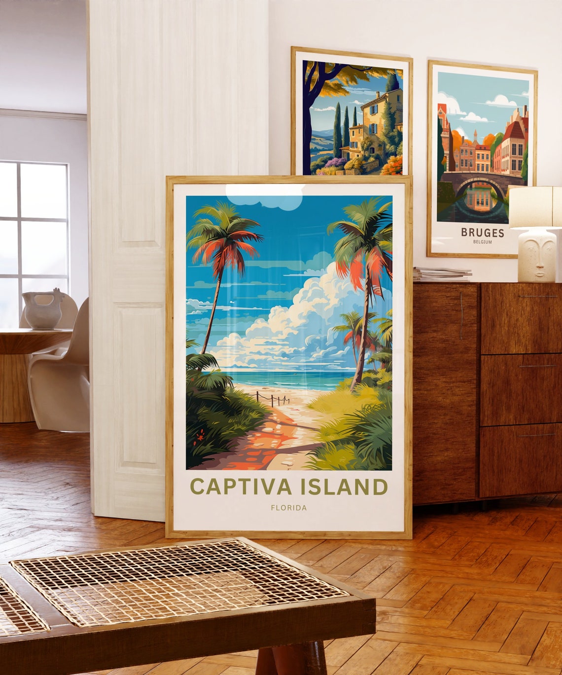 Captiva Island Florida Sandy Beach Path Palms View Travel Poster - Image 5
