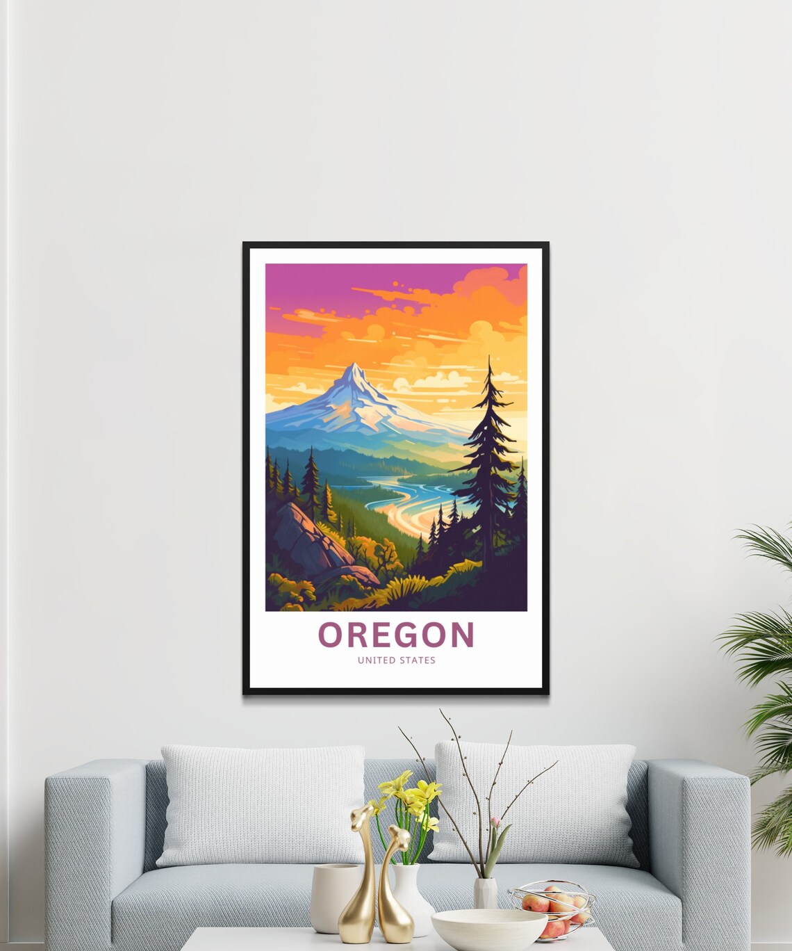 Oregon Travel Poster, United States Wall Art - Image 3