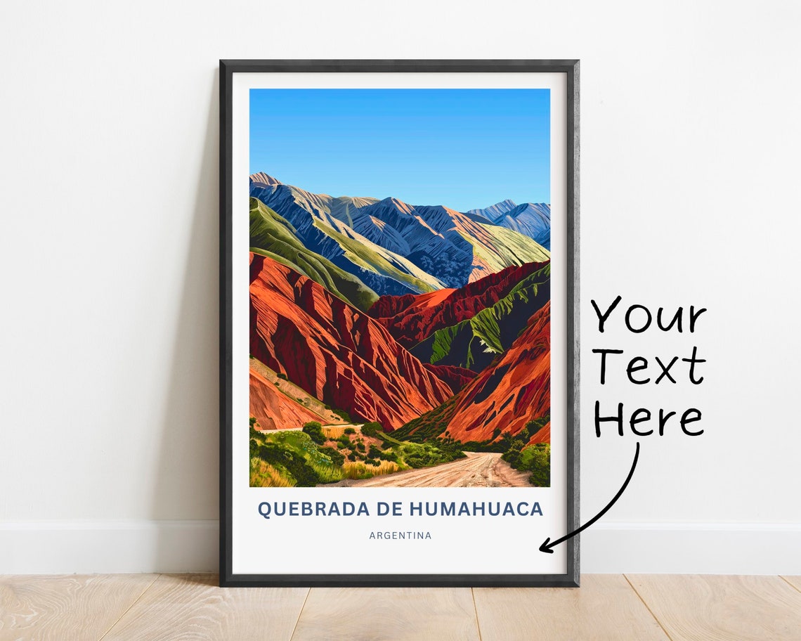 Personalized Quebrada De Humahuaca Travel Print Quebrada De Humahuaca Poster Argentina Wall Art Framed Present Gift Argentina Present